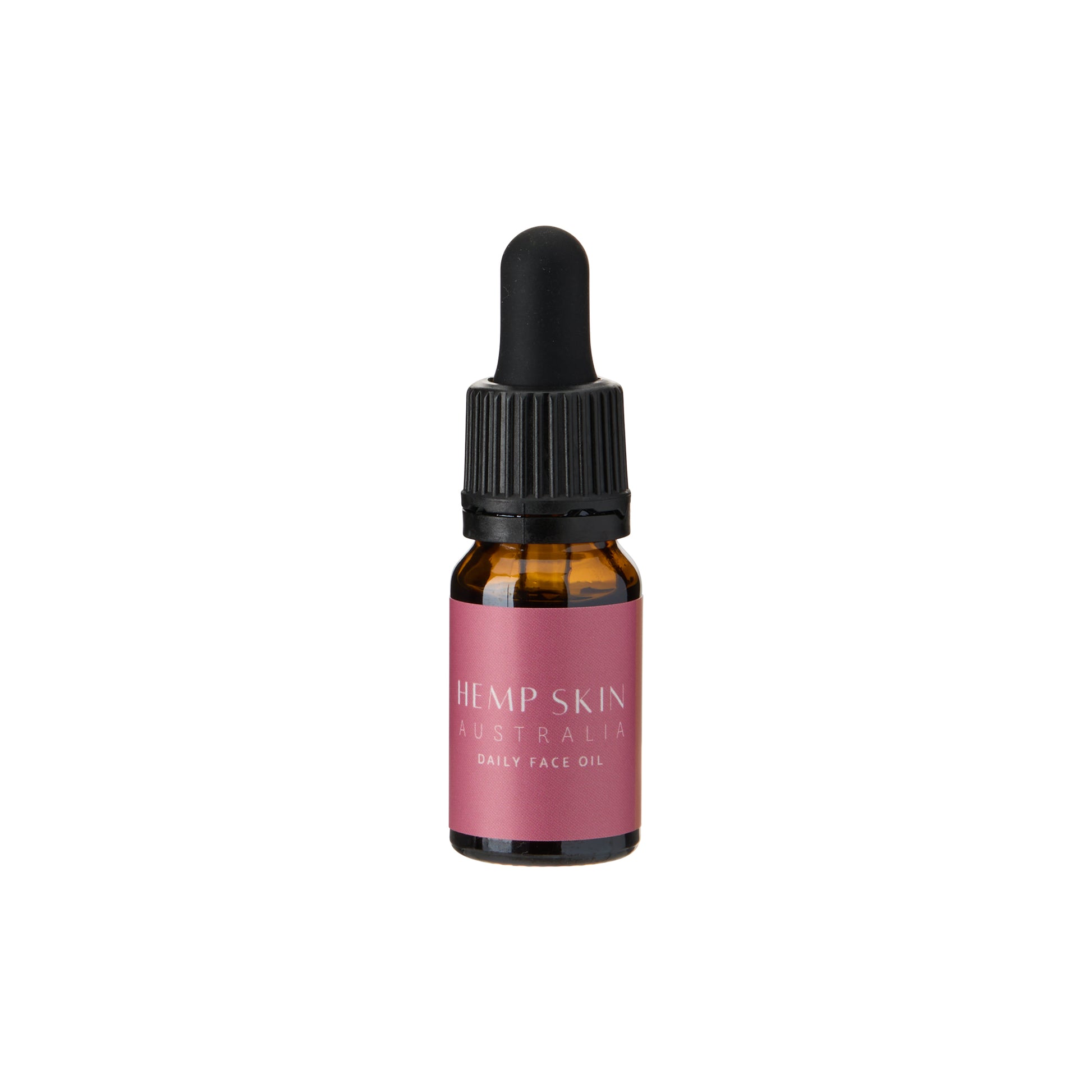 Bottle of Hemp Skin Australia daily face oil on a white background